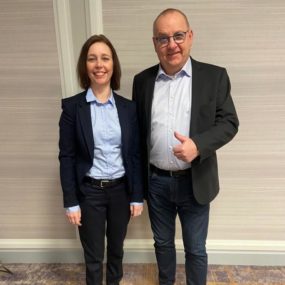 Dinex, the leading supplier of emission & exhaust components for heavy duty, is prouldly joining Talents4AA!Picture : Christina Jorgensen, Regional Sales Mger Aftermaket Europe West & Per H. Larsen, Chief Sales Officer Aftermarket Global